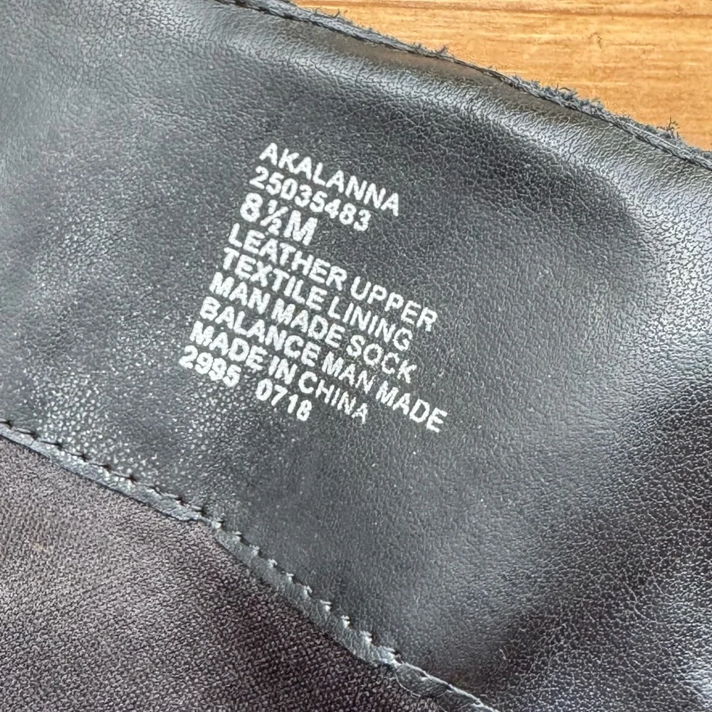 Anne Klein Black Suede Wedge Boots size 8.5 - Picture 4 of 4